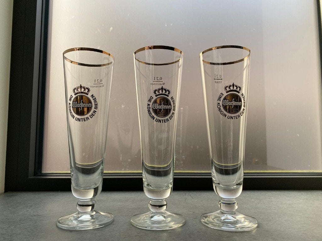 set van 3 Warsteiner glazen, Verzamelen, Biermerken, Ophalen of Verzenden, Nieuw, Glas of Glazen, Overige merken