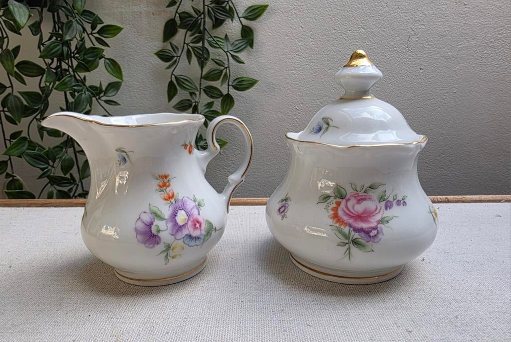 Vintage roomstel 3 verschillende bloem decors, Ophalen of Verzenden, Zo goed als nieuw, Overige stijlen