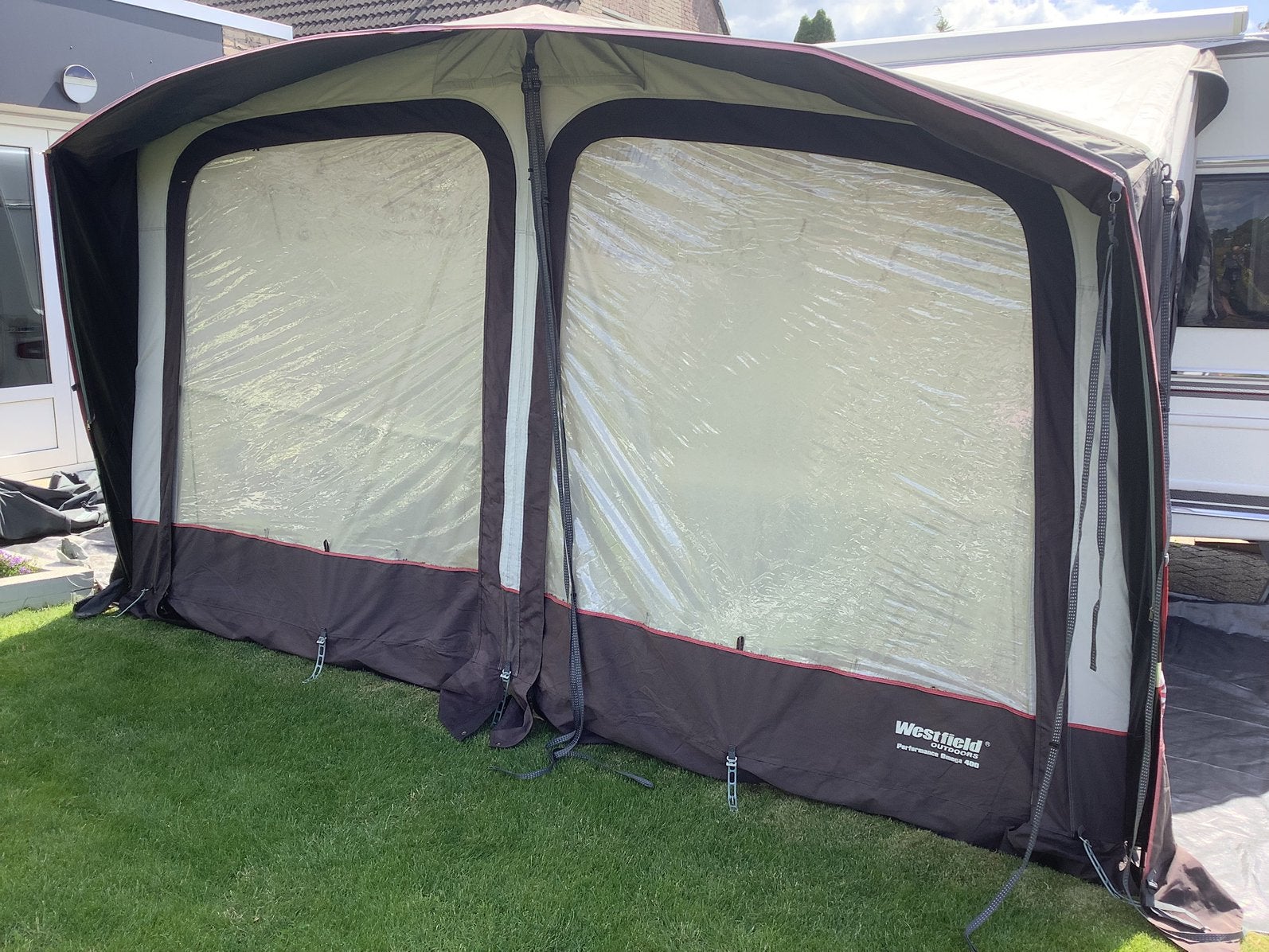 Opblaasbare voortent, Caravans en Kamperen, Ophalen, Zo goed als nieuw