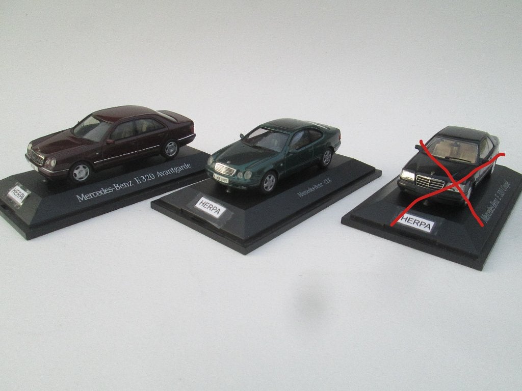 Herpa MB E320 Avantgarde - CLk 1997 / AutoArt MB GLK DTM, Hobby en Vrije tijd, Ophalen of Verzenden, Nieuw, Auto, Overige merken