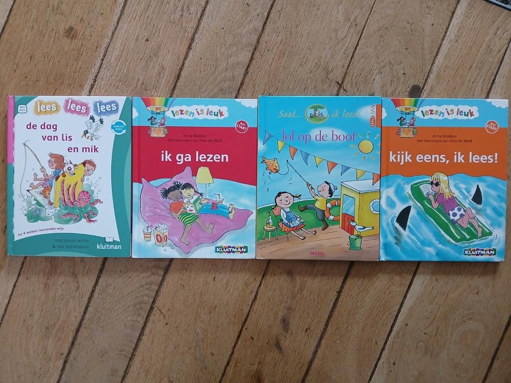 4 zgan leesboekjes AVI START, Ophalen of Verzenden, Zo goed als nieuw, 3 tot 4 jaar