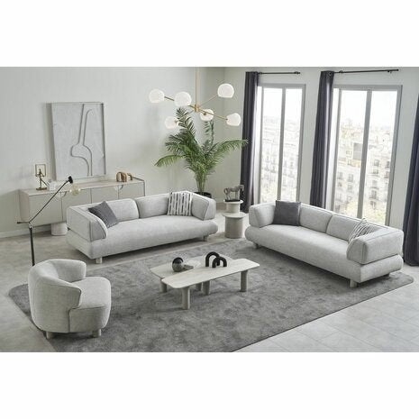 ACTIE! 3+2+1 Bankstel Set – Modern Design & Comfort – €1.750, Ophalen, Nieuw, Stof
