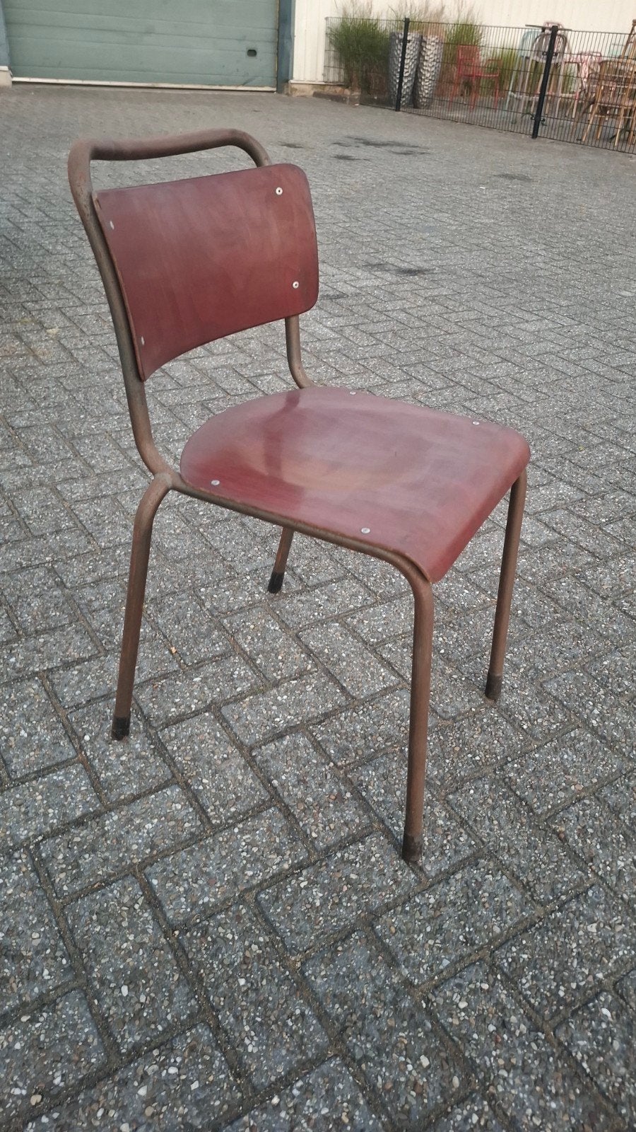 16 gispen TU delft vintage school design horeca stoel partij, Huis en Inrichting, Stoelen, Gebruikt, Bruin, Ophalen of Verzenden