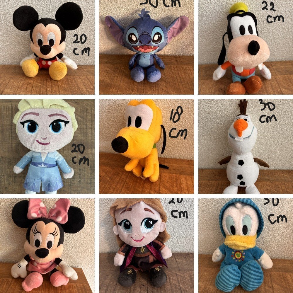 Disney Frozen Mickey knuffels. Nieuw en ZGAN. Zie foto's., Ophalen of Verzenden, Overige figuren, Zo goed als nieuw, Knuffel