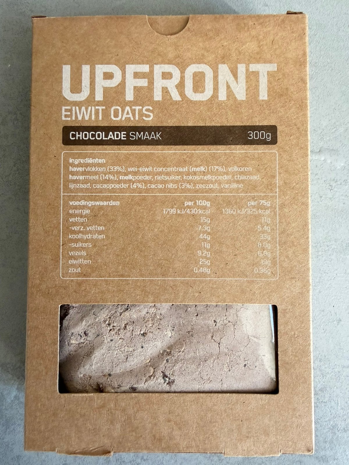 Upfront eitwit oats chocolade 300gram, Diversen, Ophalen of Verzenden