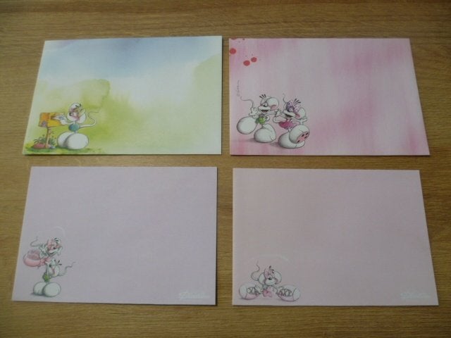 4x diddl A6 verschillende verzamel enveloppen, Verzamelen, Ophalen of Verzenden, Verschillende figuren, Nieuw, Papier, Kaart of Schrift