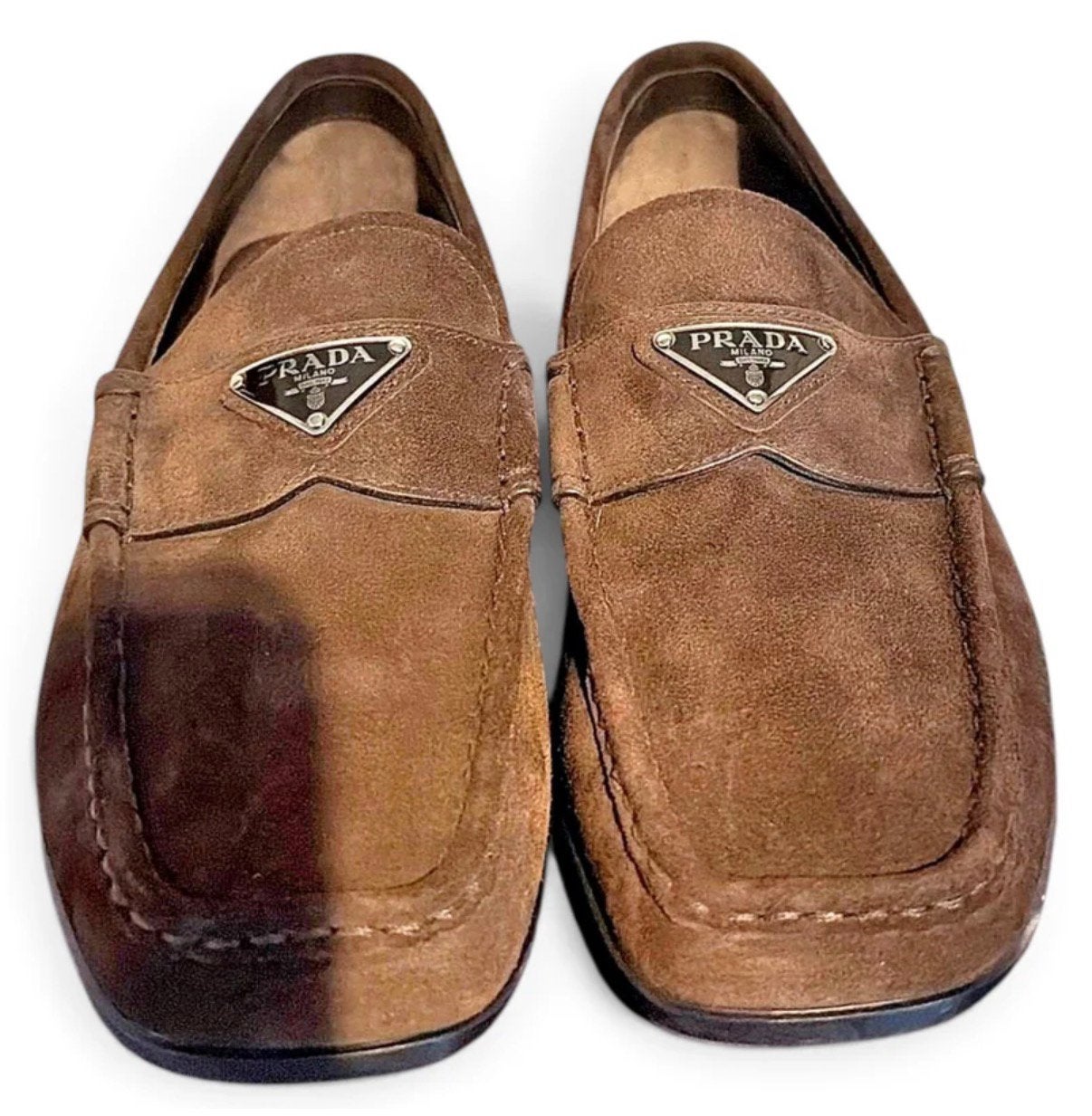 Prada Loafers Suede Bruin. Nieuw Maat 41(7), Ophalen of Verzenden, Zo goed als nieuw, Bruin, Loafers