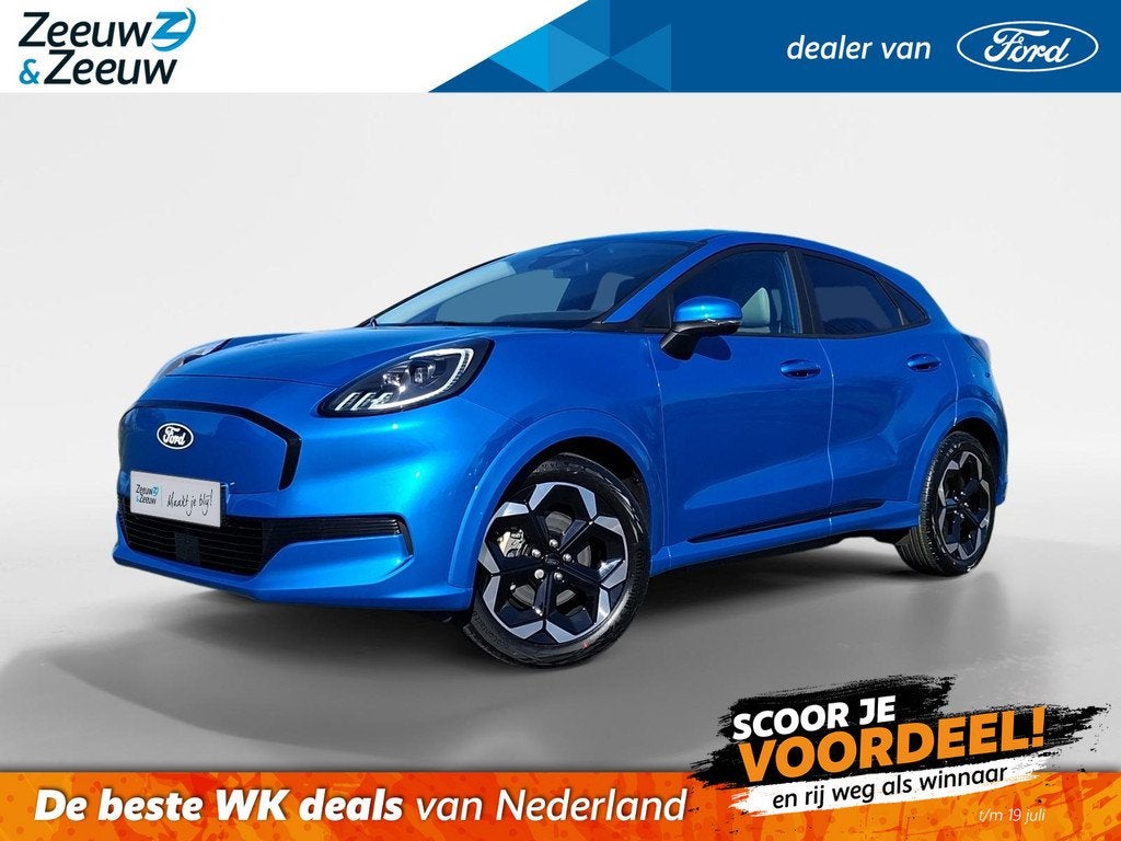 Ford Puma Gen-E Premium 44 kWh | Verwachte Levertijd 3 Weken, Auto's, Ford, 12 maanden, Puma, Blauw, Leder en Stof
