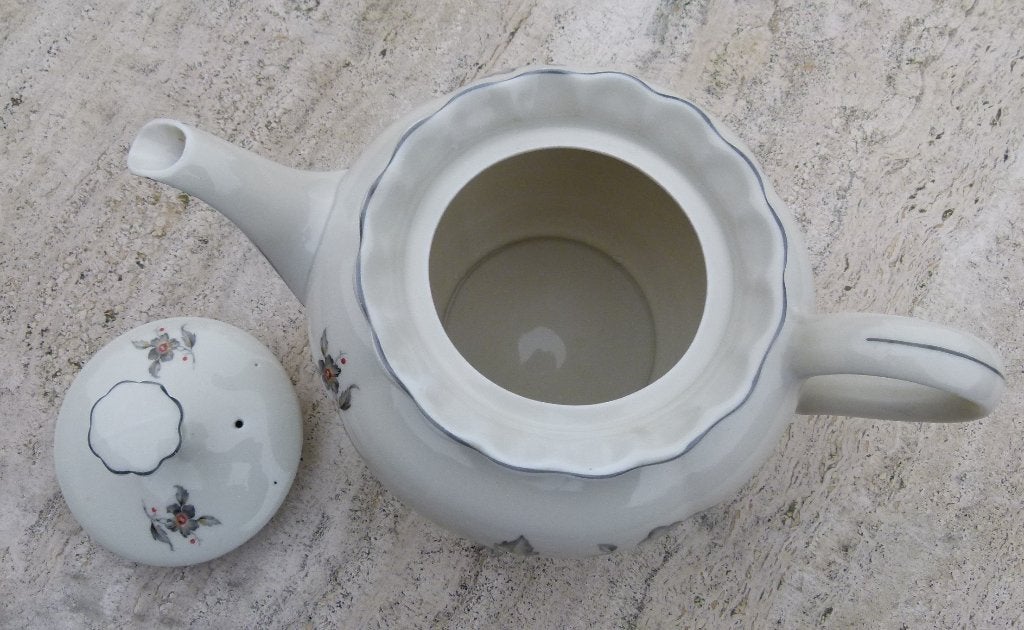 MOSA Theepot Grijze Bloem 5 poortjes/ bruggen, Ophalen of Verzenden