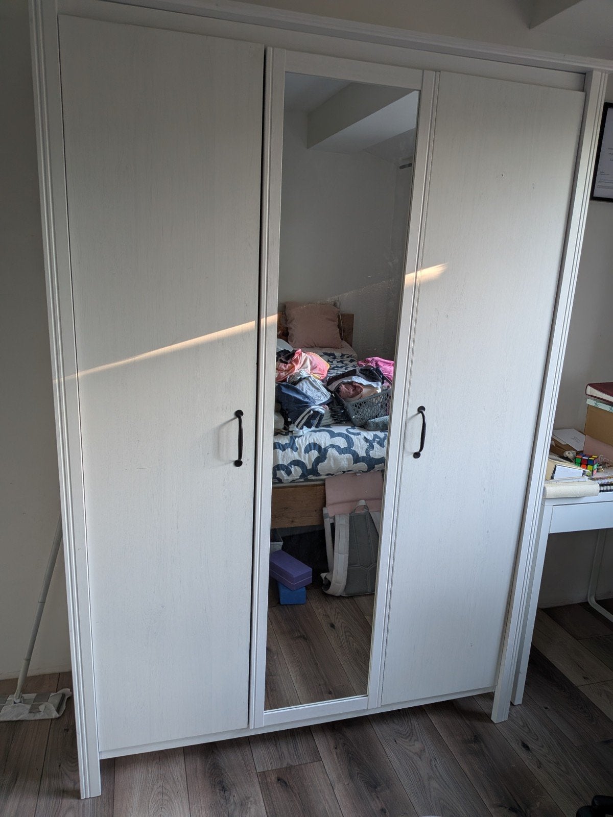 Witte kledingkast, Huis en Inrichting, Ophalen, Gebruikt, 50 tot 100 cm, 150 tot 200 cm
