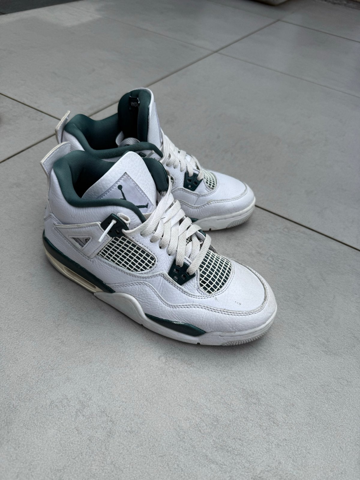 Air Jordan 4 Retro 'Oxidized Green'  maat 39, Ophalen of Verzenden, Zo goed als nieuw, Jongen of Meisje, Sportschoenen