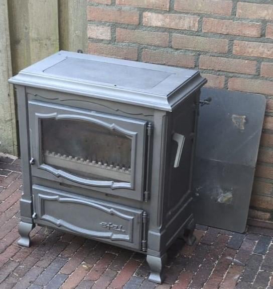 EFEL Toledo houtkachel / gietijzeren vrijstaande kachel, Huis en Inrichting, Kachels, Ophalen, Gebruikt, Houtkachel, Vrijstaand