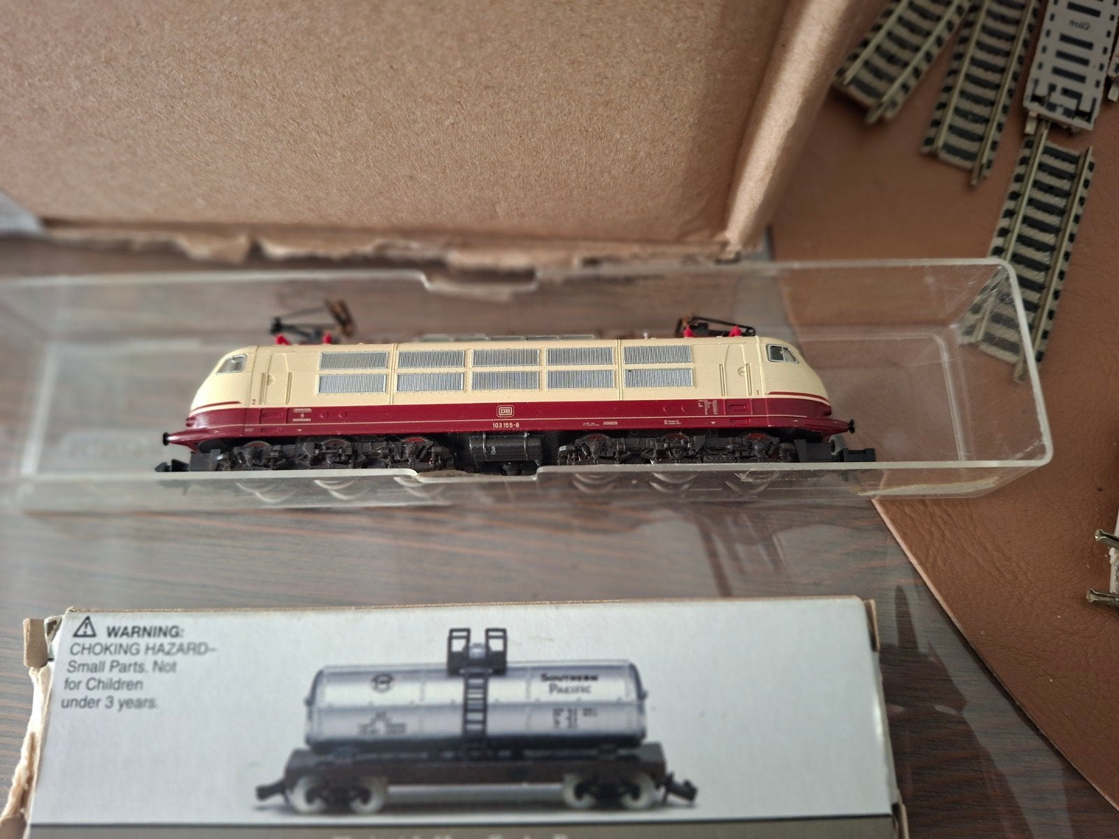 Fleischmann br 103 en profi N spoor rails+ huisjes., Gebruikt, Gelijkstroom, Fleischmann, Rails