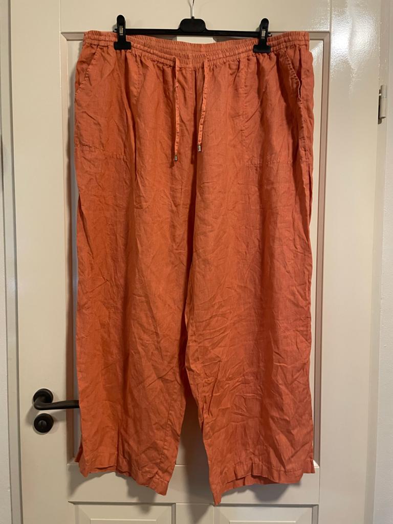 Linnen Open End Broek Maat 54, Kleding | Dames, Grote Maten, Open end, Ophalen of Verzenden, Zo goed als nieuw, Oranje