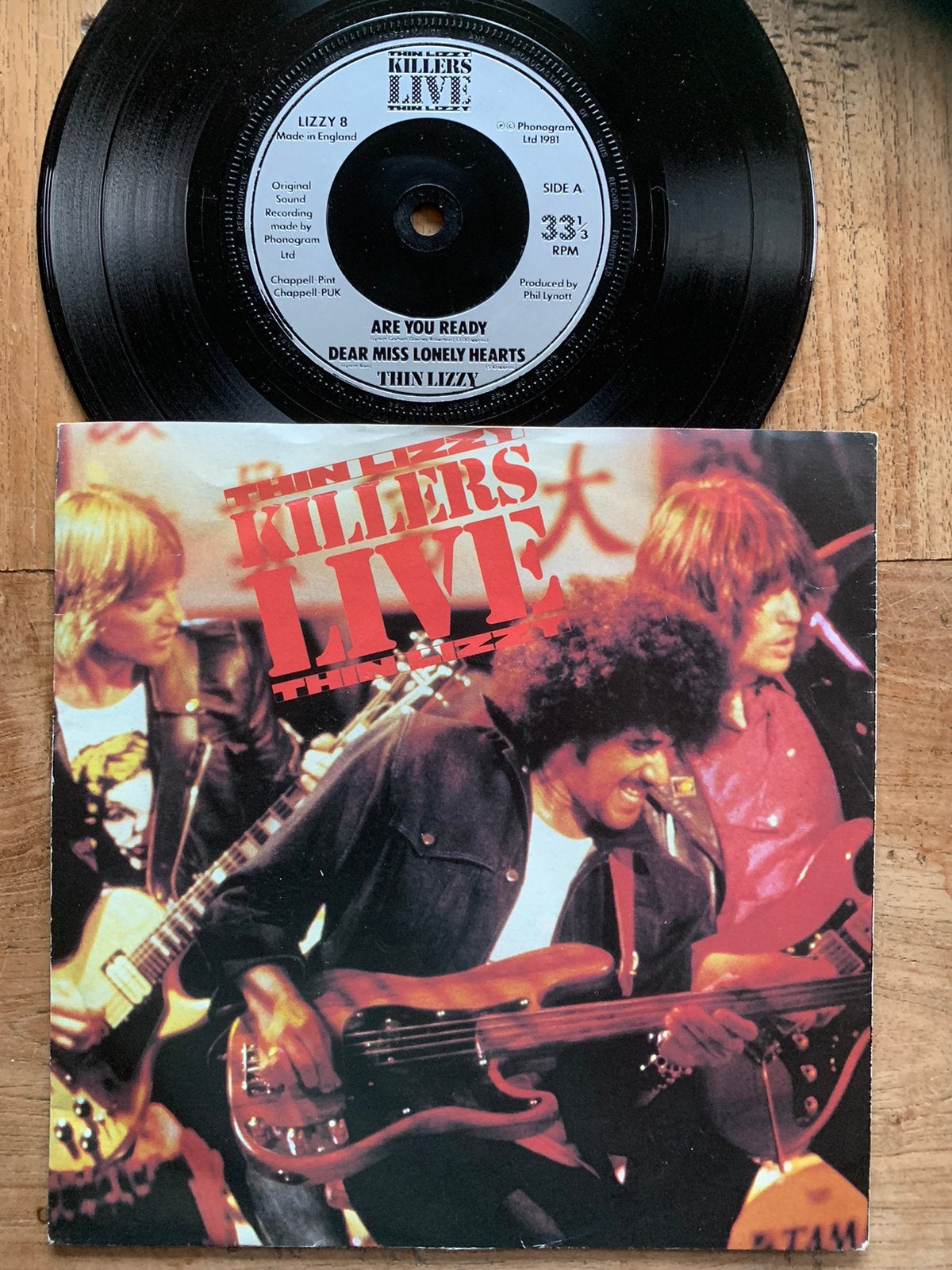Hard Blues Rock Thin Lizzy 3 tracks single Killers Live, Cd's en Dvd's, Vinyl | Rock, Ophalen of Verzenden, Gebruikt, Overige formaten