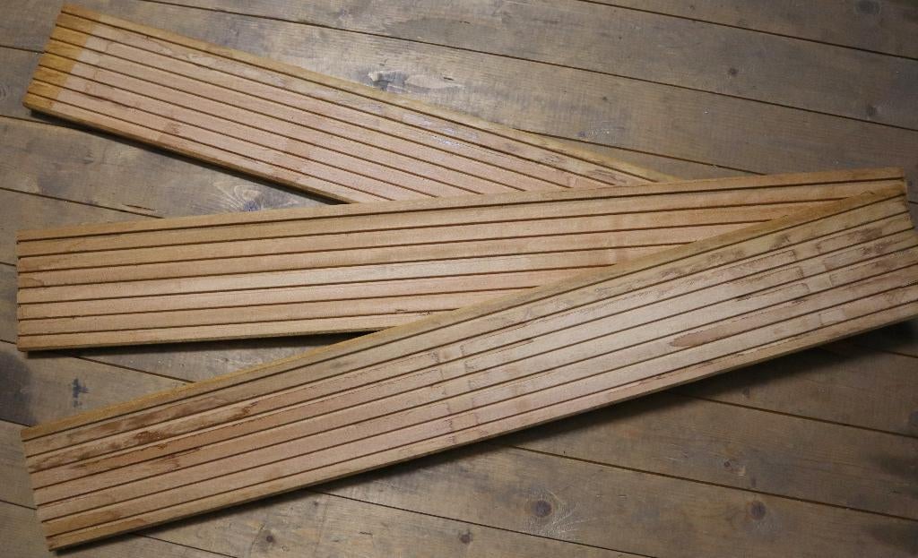 10  hardhouten vlonderplanken (bankirai) 101x14x2.1 NIEUW, Tuin en Terras, Terrasdelen en Vlonders, Ophalen, Nieuw, Hout