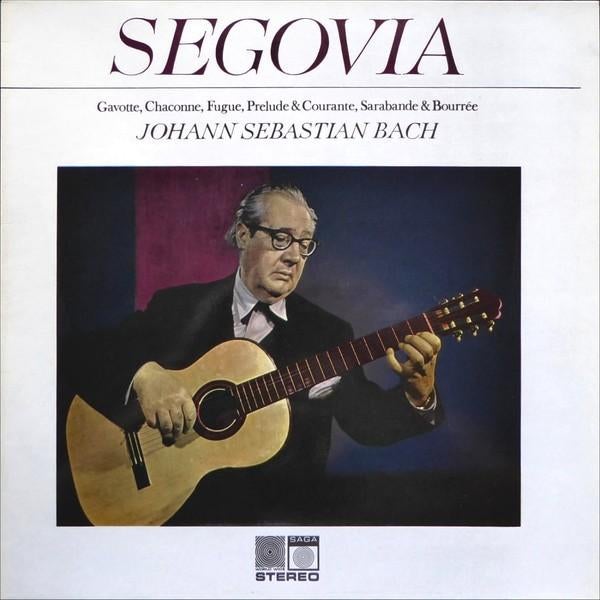 LP - SEGOVIA speelt Bach - klassieke gitaar, Overige typen, Ophalen of Verzenden, Zo goed als nieuw, 12 inch