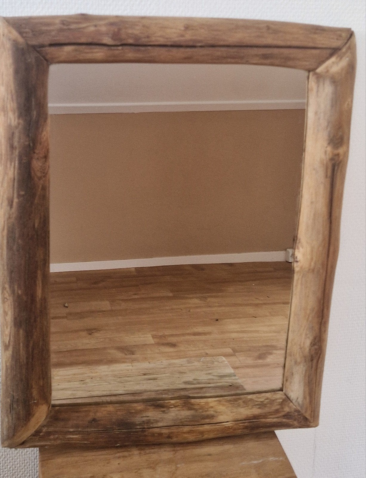 Stoere teak houten spiegel afmeting 48x60cm. Als nieuw!, Huis en Inrichting, Woonaccessoires | Spiegels, Ophalen, Zo goed als nieuw