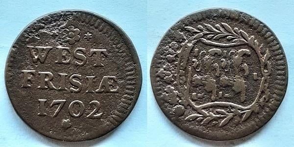 Duit West Frisia 1702, Postzegels en Munten, Munten | Nederland, Verzenden, Vóór koninkrijk, Overige waardes