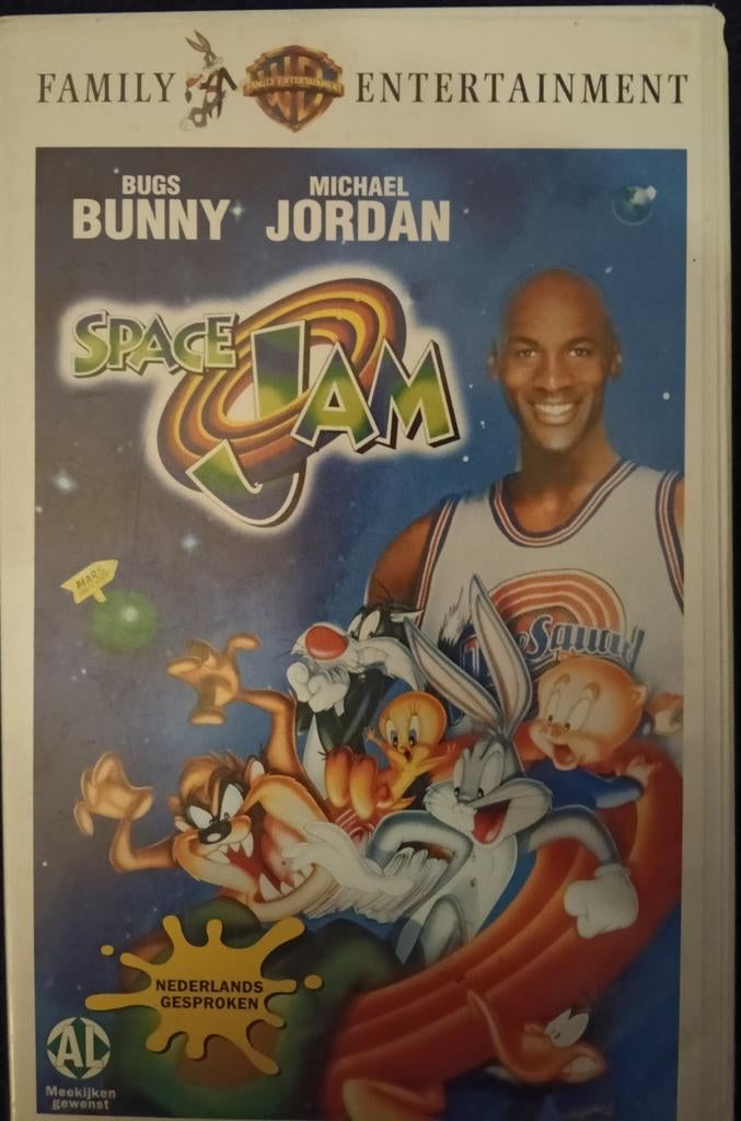 Space Jam vhs, Alle leeftijden, Ophalen of Verzenden, Zo goed als nieuw, Overige typen