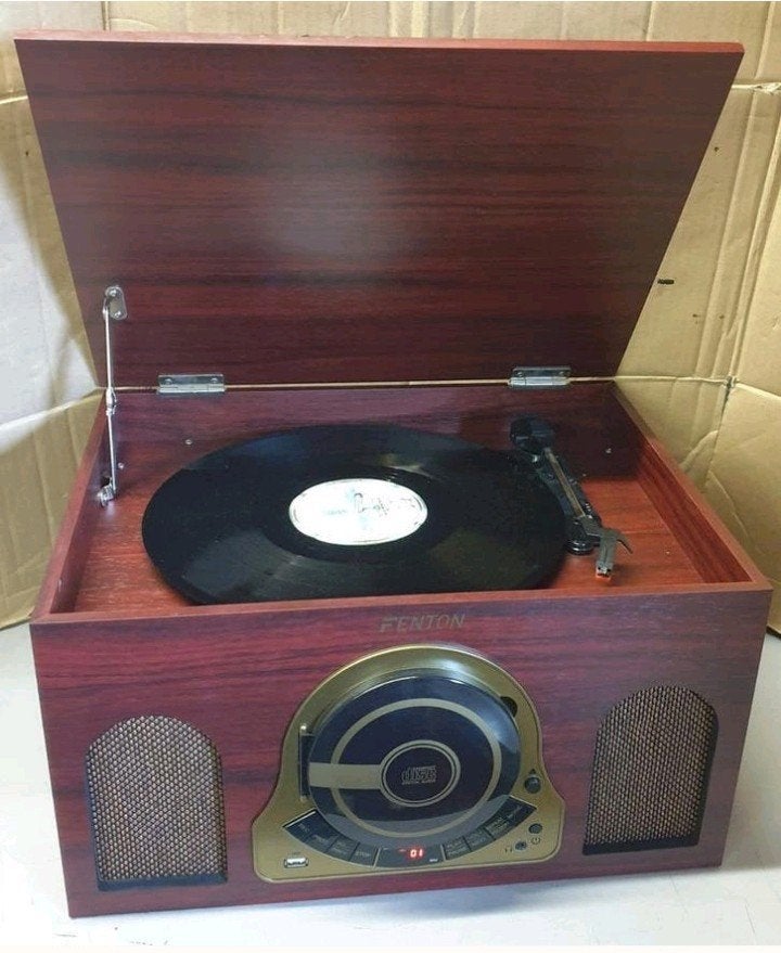Fenton rp-150 retrolook cd radio platenspeler, Ophalen of Verzenden