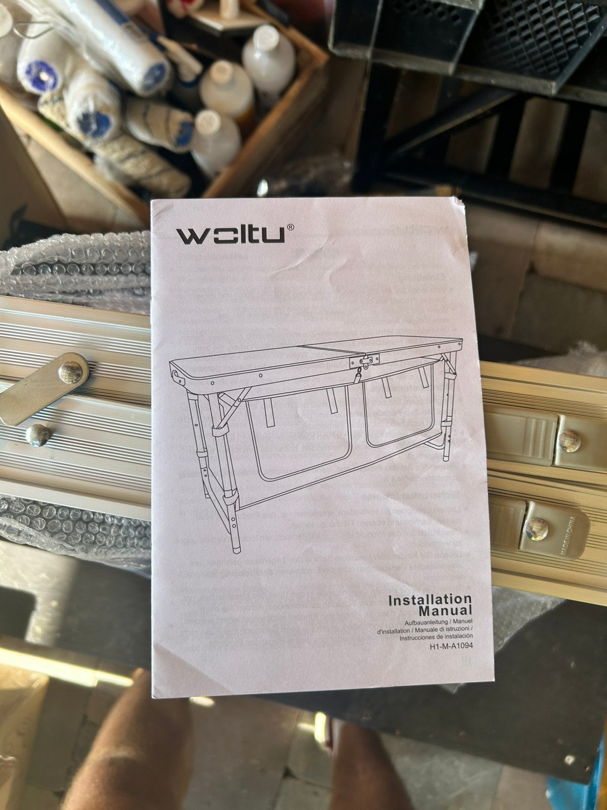 Opklap Tafel - Camping Tafel - Woltu - Inklapbaar, Ophalen of Verzenden, Zo goed als nieuw