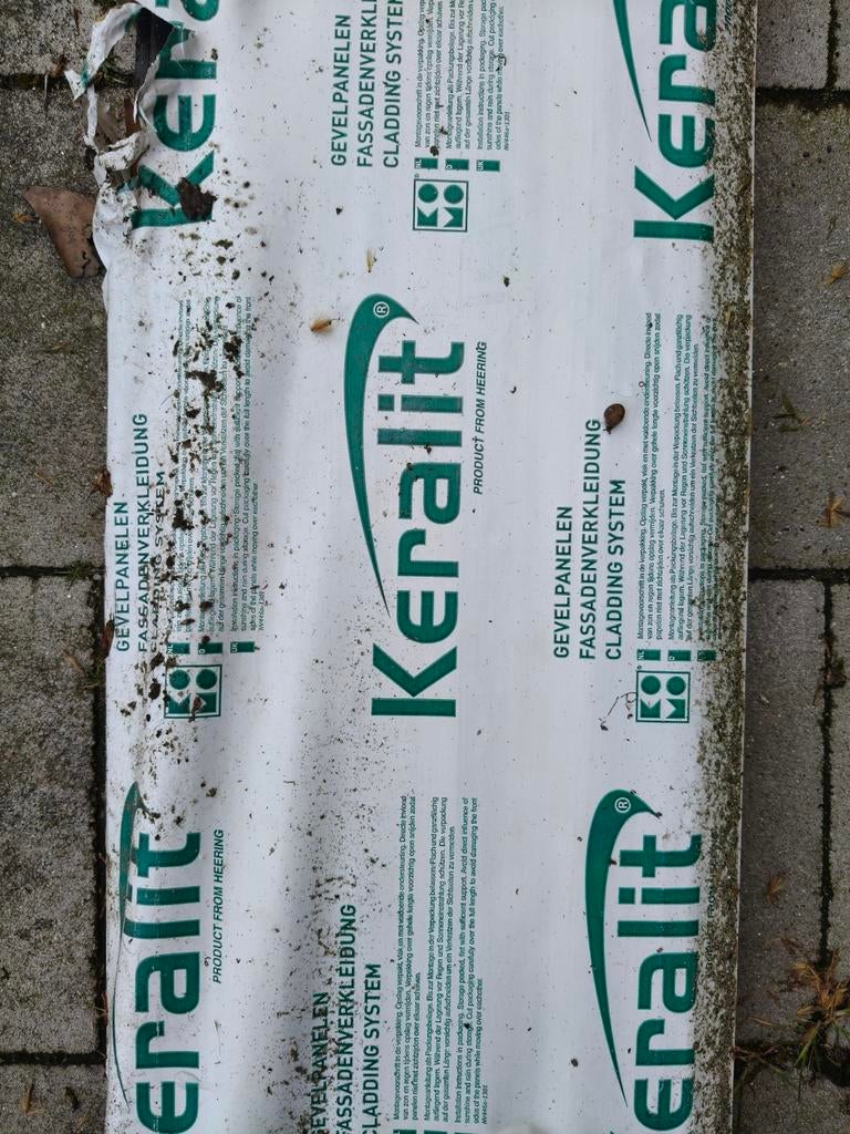 Keralit Antraciet gevelpanelen 12 meter, Ophalen of Verzenden