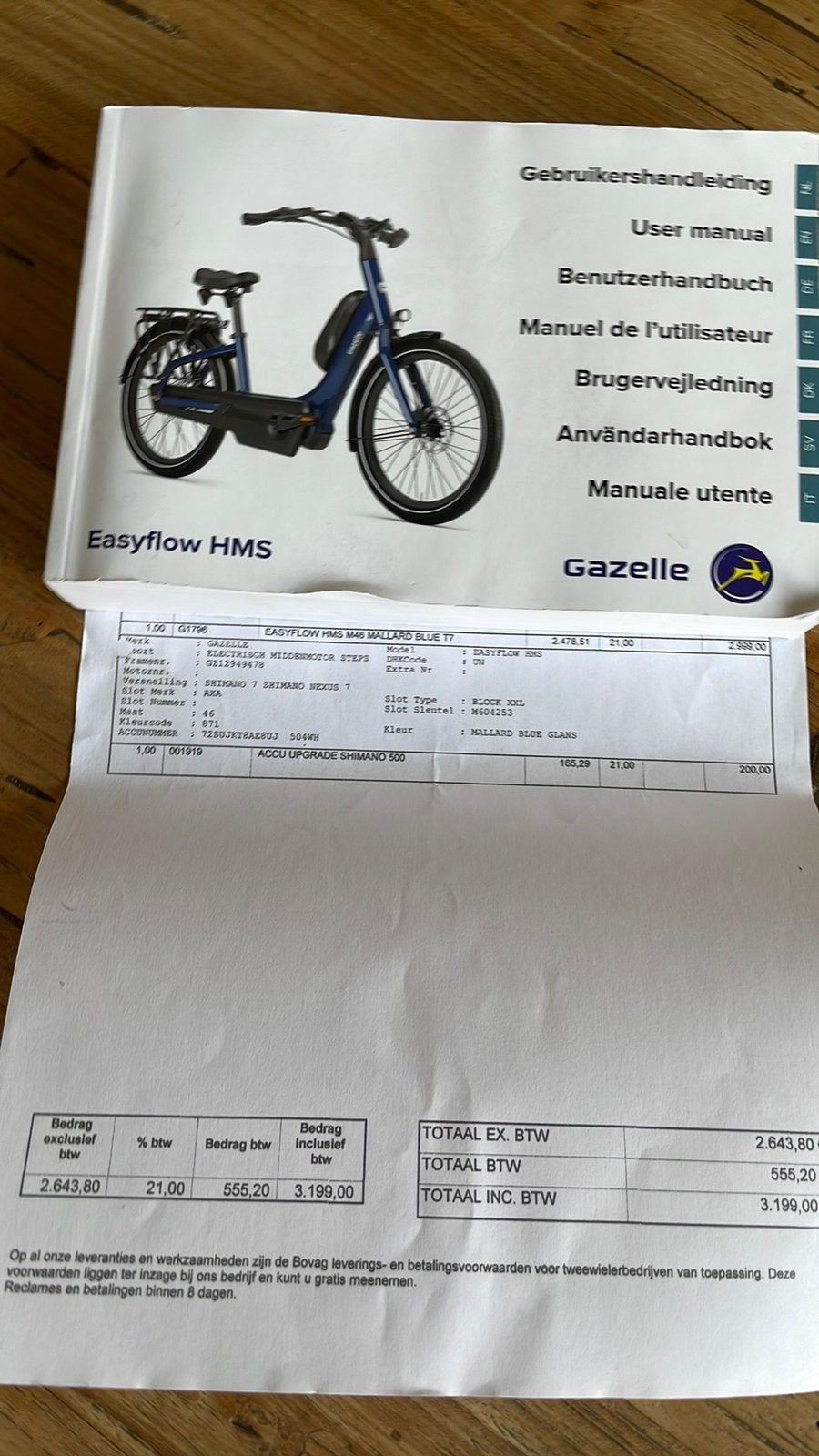 Foto 15 van Gazelle Easyflow Mallard Bleu 504kw accu en  79 kilometer