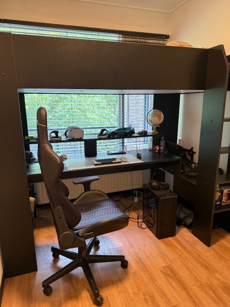 Hoogslaper, Huis en Inrichting, Slaapkamer | Stapelbedden en Hoogslapers, Ophalen, Gebruikt, Eenpersoons, 180 tot 200 cm