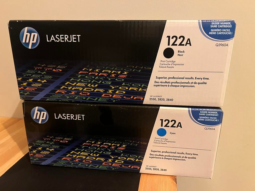 HP LaserJet 122A Toner Cartridges Zwart & Cyaan, Computers en Software, Printerbenodigdheden, Ophalen of Verzenden, Nieuw, Toner