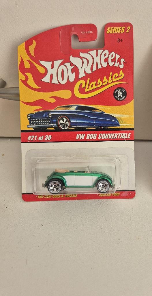 Hot Wheels Classics Green Aqua VW Bug Convertible groen, Ophalen of Verzenden, Nieuw, Auto