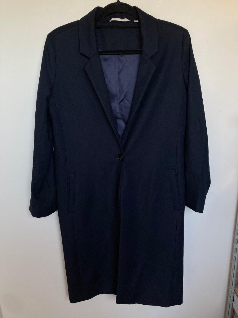 Moscow donkerblauwe jas lange blazer maat XS, Blauw, Anna van Toor BV, Maat 34 (XS) of kleiner, Hello@moscowdesign.nl