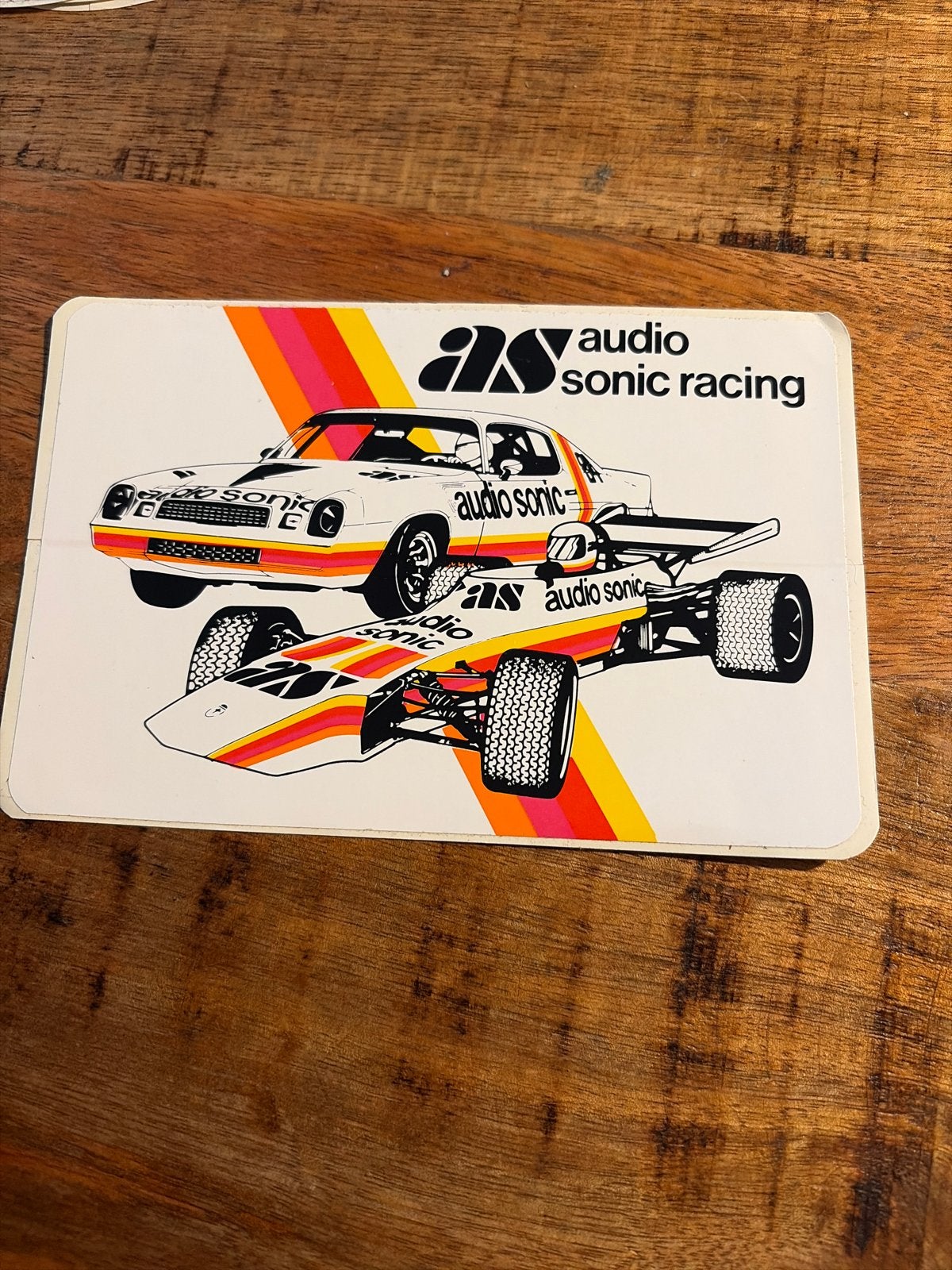 Vintage Audio Sonic Racing Sticker - Auto/Formule 1, Ophalen of Verzenden, Nieuw, Auto of Motor