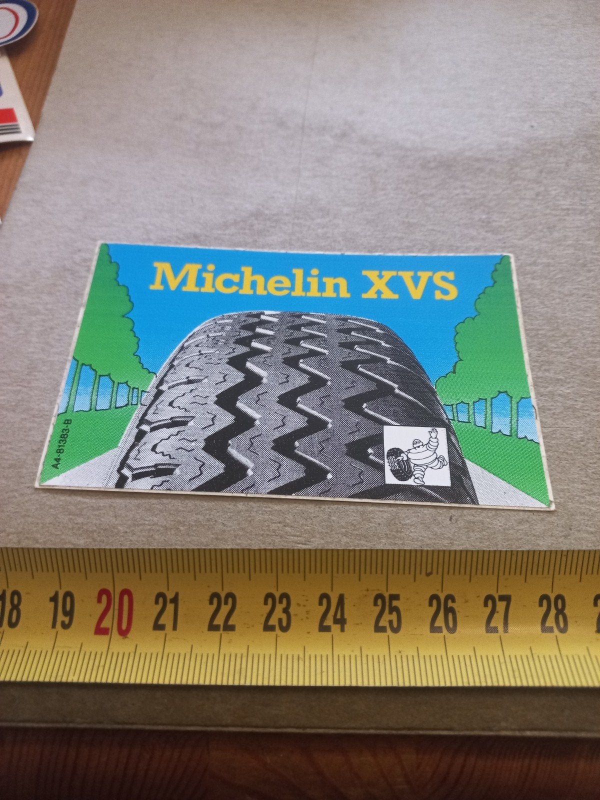 Vintage Michelin XVS banden sticker, Verzamelen, Ophalen of Verzenden