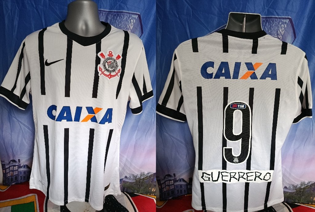 Match worn / issue Corinthians 2014 thuis shirt Guerrero 9 L, Ophalen of Verzenden, Zo goed als nieuw, Overige binnenlandse clubs