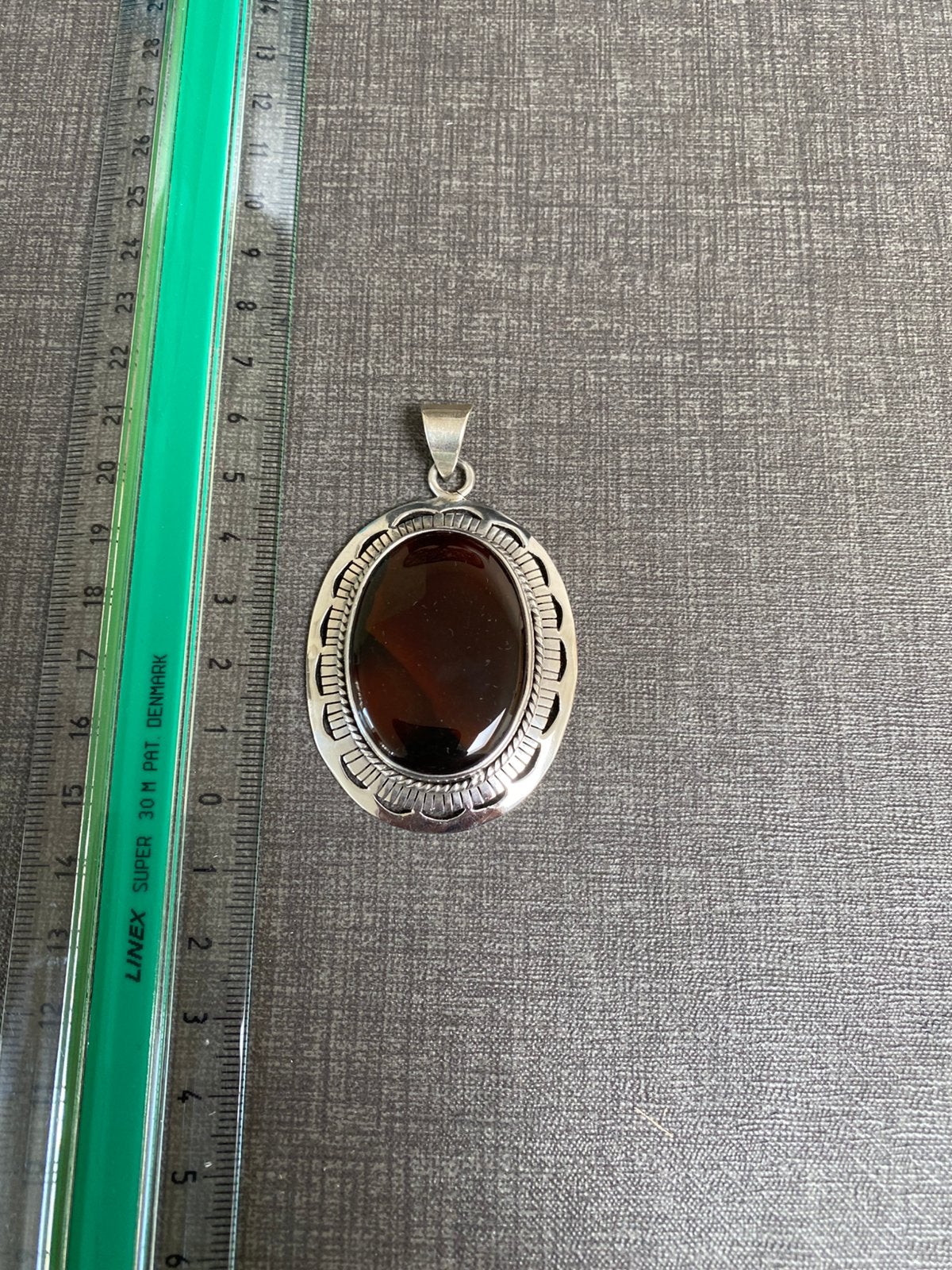 Hanger zilver met carneool, Ophalen of Verzenden, Zo goed als nieuw, Zilver