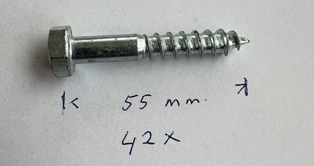 Houtdraadbouten, Ophalen of Verzenden, Nieuw, 50 tot 100 mm, Bouten of Moeren