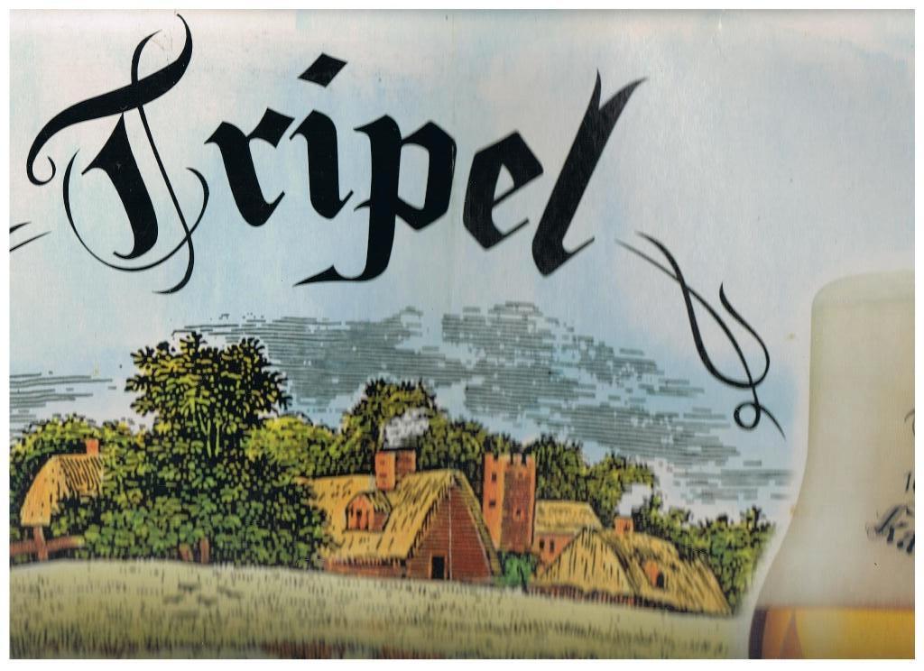 TRIPEL KARMELIET PLAAT, Verzamelen, Biermerken, Verzenden, Nieuw, Reclamebord, Plaat of Schild, Overige merken