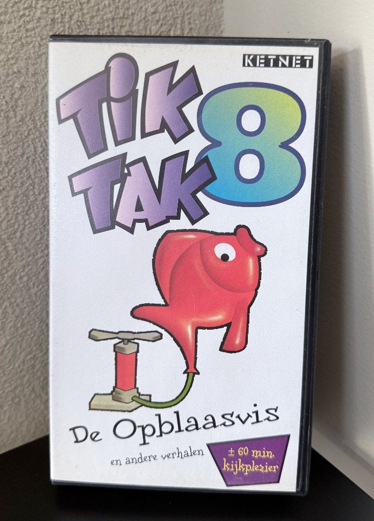 Tik Tak 8 | De Opblaasvis | VHS | Kinderklassieker, Gebruikt, Alle leeftijden, Kinderprogramma of -film, VHS