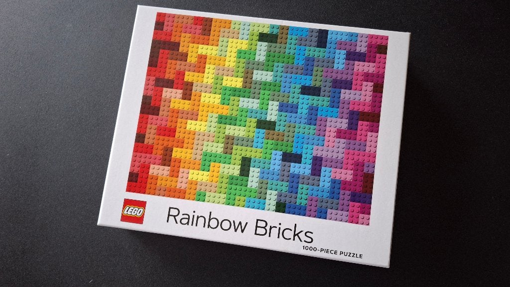 Lego puzzel 1000 Rainbow Bricks, Ophalen of Verzenden, 500 t/m 1500 stukjes, Zo goed als nieuw, Legpuzzel