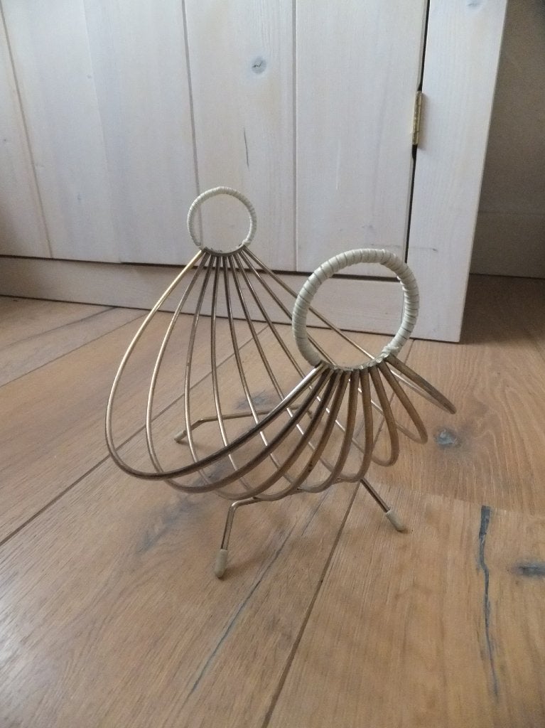 jaren 50/60 vintage fruitschaal, fifties draadmand pilastro, Antiek en Kunst, Ophalen of Verzenden