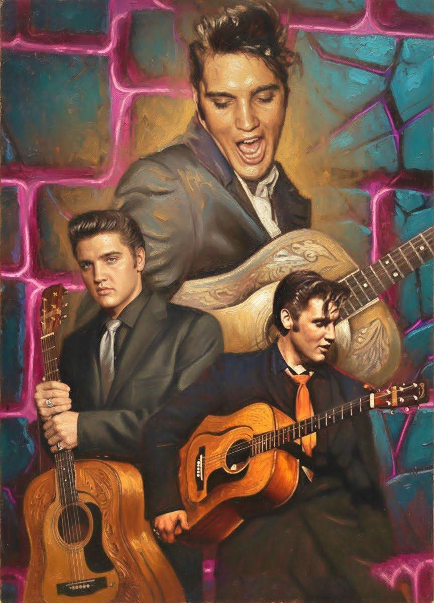 ELVIS PRESLEY POSTER, Ophalen of Verzenden, Zo goed als nieuw, Rechthoekig Staand, Muziek