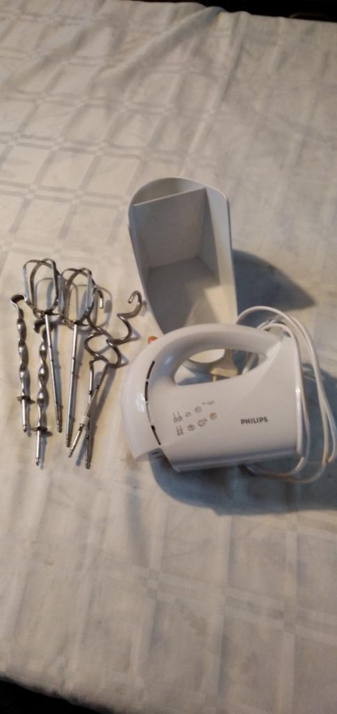 Philips mixer in opbergbakje, Witgoed en Apparatuur, Keukenmixers, Ophalen of Verzenden, Gebruikt, 3 snelheden of meer