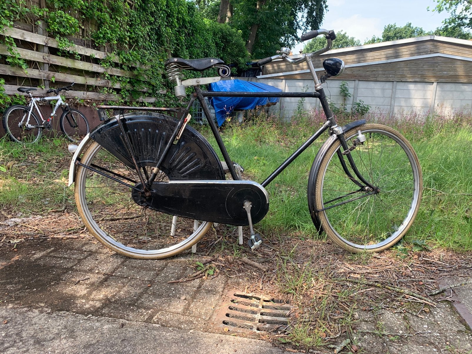 Vintage gazelle opafiets, Ophalen of Verzenden, Terugtraprem, Jaren '50