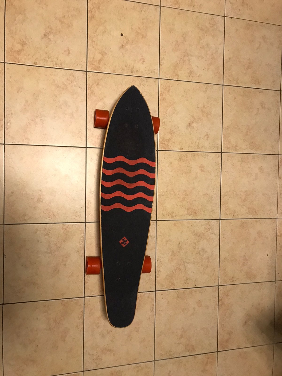 longboard oranje, Ophalen, Gebruikt, Longboard