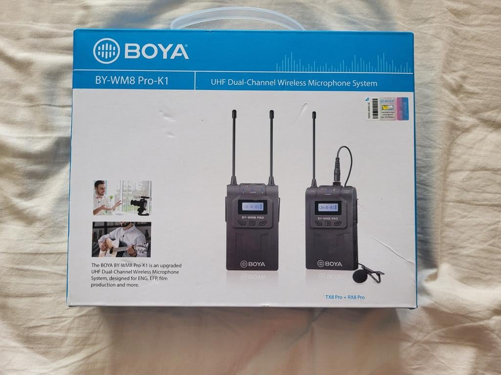 BOYA BY-WM8 PRO-K1 zenderset voor professioneel gebruik, Ophalen of Verzenden, Nieuw, Overige typen, Draadloos