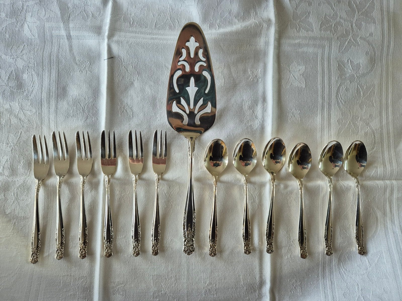 Vintage Grosvenor Laureate Verzilverd Bestekset, Antiek en Kunst, Ophalen of Verzenden