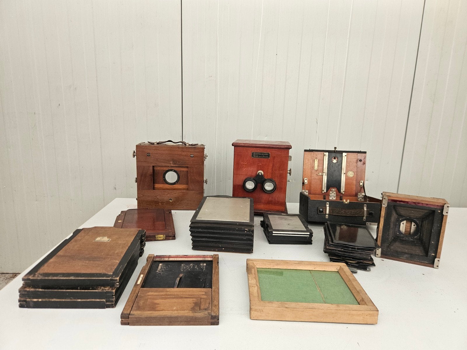 Antieke camera's en accessoires - Unieke verzameling, Ophalen of Verzenden, Gebruikt, Spiegelreflex, Overige Merken