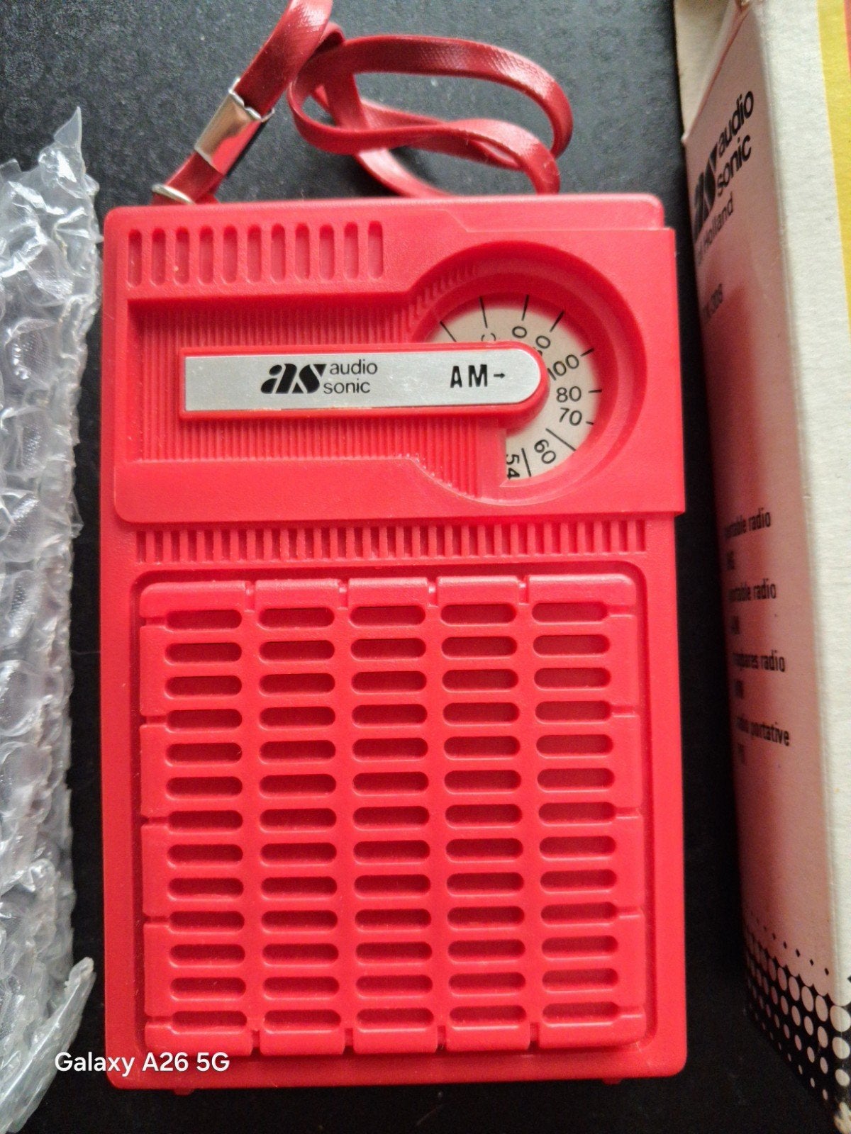 Originele Audio Sonic draagbare radio TK-308 (rood), Ophalen of Verzenden, Gebruikt, Radio