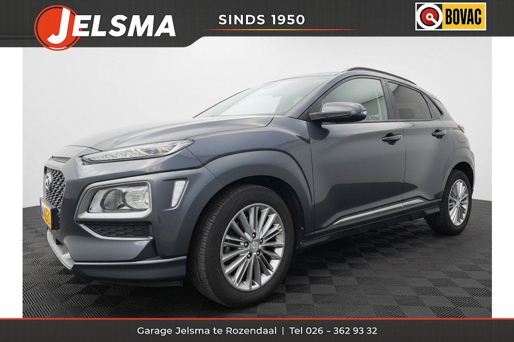 Hyundai KONA 1.6 T-GDi 177pk Fashion Aut Complete uitvoering, Auto's, Hyundai, Automatische klimaatregeling, 4 cilinders, Leder en Stof